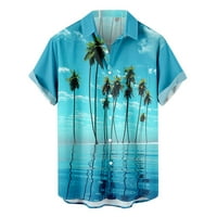 Smihono ponude Havajske košulje za muškarce Tropska pejzažna grafička ljetna modna bluza vrhovi kratkih