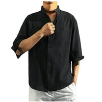 Idoravanske košulje za dugih rukava za muškarce čišćenje prodaje muškarci casual modni čvrsti nagib