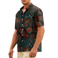 Muški tiska Havajske majice, Paisley Tribal Print Count Comfort Streetwear Casual Tops Osnovni modni