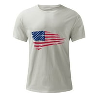 Stamzod Golf majice za muškarce Casual Okrugli vrat Popularno 3D digitalna zastava Štamparija Pulover