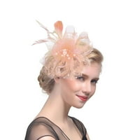wofedyo šalovi za žene šešir za žene čaj za glavu za glavu vjenčanja Flower Rep Mesh Feather Perje za