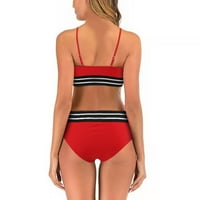 Mikilon ženski modni bikini set kupa s kupaćim kosiju dvije ispunjene čvrste kupaćih kupaćih kupa za