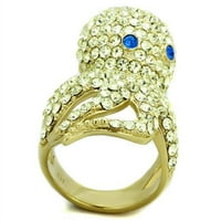 Luxe nakit dizajnira ženski polirani zlatni jonski ploča od nehrđajućeg čelika jedinstvenog prstena