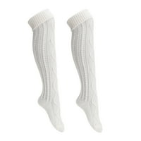 Ženski kabel pletene duge čizme Čarape za čarape za zimske noge