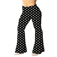Glookwis Žene Zebra Grafičke dno Trgovinske hlače Stretch Streating Leopard Polka Dot Duks joga hlače