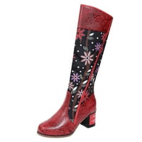 FVWitLYH gležnjače za ženske cipele za cipele za cipele žene za žene sa srednjim cvjetovima patentni