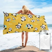 Ručnici za plažu mikrofibra, slatka crtana medvjeda panda Brzi suhi kupatilica 27.5 X55 Prevelizirani za odrasle muškarci žene