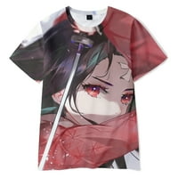 Demon Slayer Anime muška majica, ljetne majice kratkih rukava, 3D print pamučna majica za mlade mens