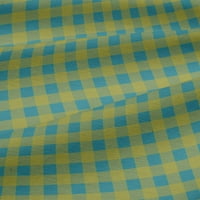 Onuone pamučni dres teal plave tkanine Gingham Provjerite haljinu materijal tkanina za ispis tkanina