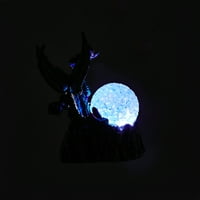 Halloween Fantasy Dragon Statues osvijetlite zmajsku figuricu na pjenušava Fau Crystal Ball za kućnu