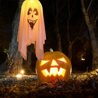 Halloween Ghost viseći ukrasi sa vješticom šešire oblici obojene vodene vodootporne halloween lagane baterije upravljalo Halloween ukrasima na otvorenom unutarnji dvorišni dvorište, vrtni dekor zabave - s_laugh