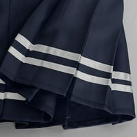 Fesfesfes ženska suknja Visoko struk naborana slim puna lina prodaja ili klirens