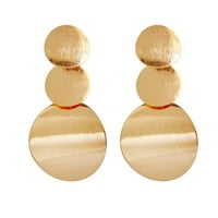 Par modne zlatne srebrne boje nepravilne geometrijske okrugle naušnice za žene vjenčani djevojčica maturalni nakit