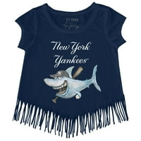 Djevojke Toddler Tiny Turpap Mornary New York Yankees Shark Fringe Majica
