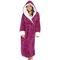 Kayannuo Pijamas Clearence unise zimskih žena Proljlirani plišani šal ogrtač s kaputima s kaputama s kapuljačom dugih rukava