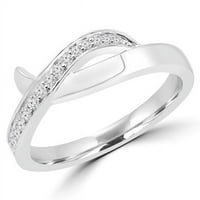 MDR170054-4. 0. CTW okrugli dijamantni koktel prsten u 14K bijelom zlatu - 4,25