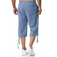 Duksetni ljetni muške pamučne pamučne pantalone za prazanje sportske hlače jogging hlače obrezane pantalone