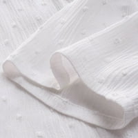 Puawkoer žene Vintage Tri četvrtine čipke V izrez Plus veličina Top T košulja Ženske vrhove 4xl bijela