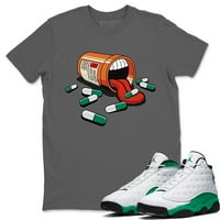 Majica ovisnosti za cipele Jordan White Lucky Green Cipea Top - AJ meč Outfit