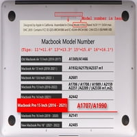 Kaishek Tvrtka za školjku samo za MacBook Pro 15 - A1990 i A1707, ljubičasta serija 0119