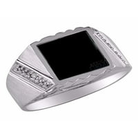 Muški prstenje srebrni dizajnerski prsten s dijamantima i originalnim crnim prstenima za muškarce Muški