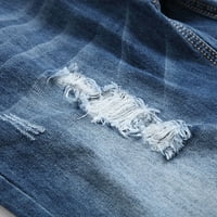 Muška povremena elastična laka rum Jeans Stretch Comfy stilski retro traper kratke hlače