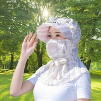 Hesoicy Women Biciklistička zaglavlja za glavu za punjenje električnog ventilatora Prozračna suncobran