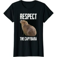 Poštujte CAPYBARA Funny glodant Capibara majica kratkih rukava Black Casual Tee Unisex