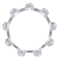 Carat okrugli bijeli prirodni dijamant dva tonska crossover swirl angažman vjenčani prsten u 14K čvrstim