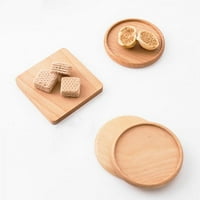 Jednostavan japanski šalica u obliku kvadratnih krugova drvena coaster bukovska izolacija od bukovog