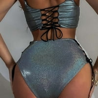 Aaiymet kupaći kostim za žene Bikini ženski rebrasti žica za žici za plivanje Bikini kupaći kostimi