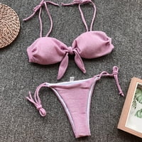 Žene kupaćih kostima jedna od kini ljubičasta Bright Bow bikinitwo hiruit hit