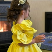 Ljetne haljine za djevojčice djeca dječja dječja rođendan solidne cvijeće Princess Party party maturalna