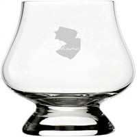 New Jersey Početna navedene države Etched 6,5oz Glencairn Whiskey Glass