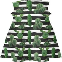 Kaktus postrojenje ženske duge haljine casual bez rukava maxi haljine s džepovima