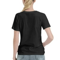 Sažetak Geometrijska priroda Divljač stilski grafički majica za žene - Komforna majica kratkih rukava