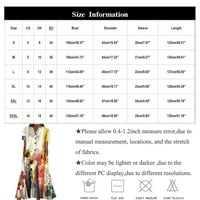 Clearsance Ljetne haljine za žene Henley Fashion Mid-duljina ispisana A-line kratkih rukava za zabavu