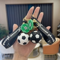 Taize Fudbalske ključeve Metalni krug mekani PVC lijepi ukras za ključeve za prijenosni prsten za ključeve