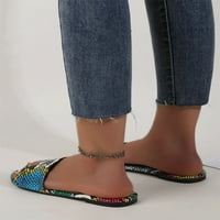 Ženska Snakeskin reljefne otvorene ploče Slide Sandale Ležerne prilike ljetne modne pješačke papuče