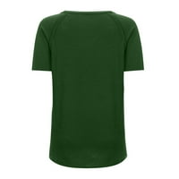 Darzheoy T majice za ženska modna kauzalna štampačka bluza kratka rukava majica Ljetni vrhovi V izrez