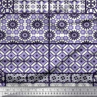 Soimoi Satin Silk tkanina Geometrijska, Damask & Mandala Patchwork ispisani tkaninski dvorište širom