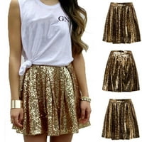 BallsFHK Sequin suknja Ženska nagnuta suknja Mini suknja Glitter Short suknja Party Club CoustUMe Nasled suknje za žene i djevojke suknje za žene