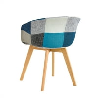 Moderna stolica za blagovaonicu 2, tapacirana stolica za blagovaonicu, patchwork tkaninski sedište za
