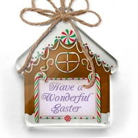 Ornament tiskan jednostran ima predivan Uskrs ljubičasti uskršnji trellis Christmas Neonblond