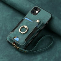 Novčanik za iPhone 12, držač zvona Kickstand Retro Premium kožna nosilac kreditne kartice [RFID Blokiranje]