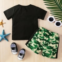 Dječji dječaci Dječji dječaci Ljeto Plaža Kratki rukav Spirts The Masps The Tops Camouflage Shorts Outfits