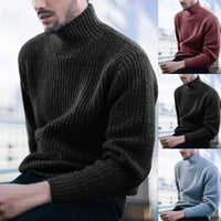 Farfi modni muškarci čvrsti boja kornjača dugih rukava Ležerni pulover Pleteni džemper