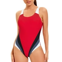 Plus size kupaći kostimi žene Vintage Beachwebr Sportski kupaći kostimi u boji Blok Back bez kupaćih