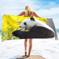 Slatka ručnik za plažu Panda Quick Suwicrovlabentni ručnik za ručnik za divlju Aniaml za kupanje na