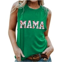 Ženska mama majica Ležerne prilike za krastavce bez rukava Crew Green XXL